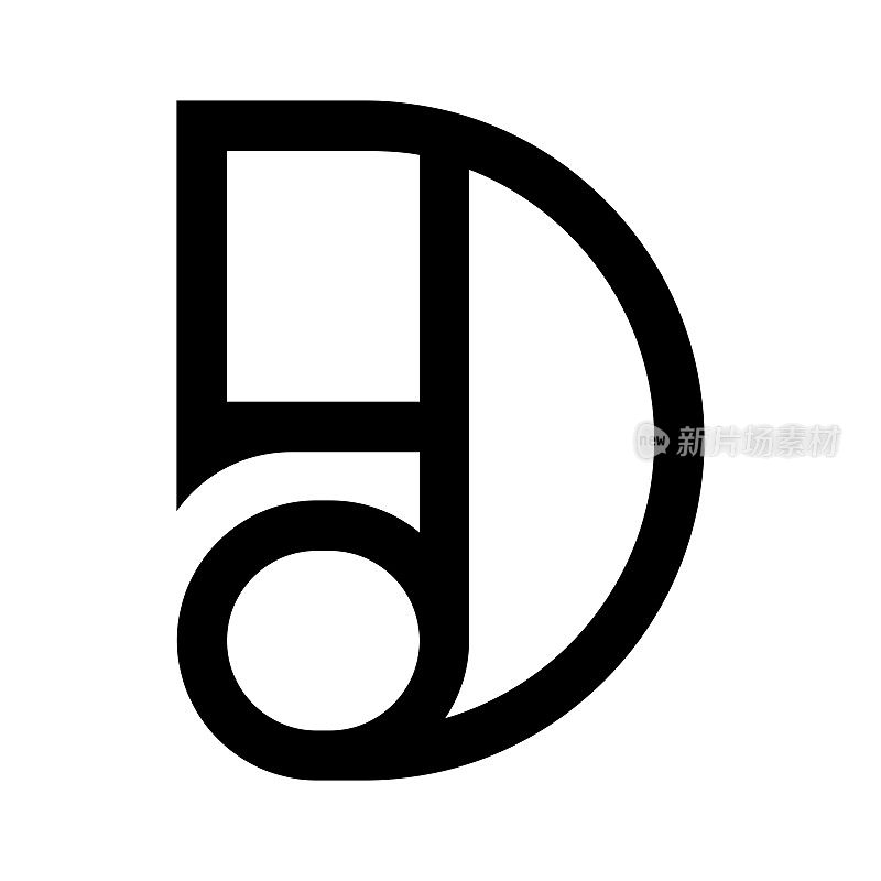 专业创新初始DJ logo和JD logo。字母DJ或JD最小优雅的字母组合。优质商业艺术字母符号和标志